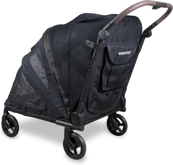 WonderFold Hudson Pet Stroller | with FlatFold™ Technology-Pet Strollers-WonderFold- Silver Circle Pets