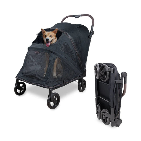 WonderFold Hudson Pet Stroller | with FlatFold™ Technology-Pet Strollers-WonderFold- Silver Circle Pets