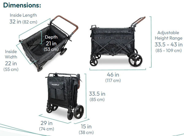 WonderFold Max Pet Cart-Pet Strollers-WonderFold- Silver Circle Pets