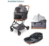 WonderFold P2 3-in-1 Pet Stroller Travel System-Pet Strollers-WonderFold- Silver Circle Pets