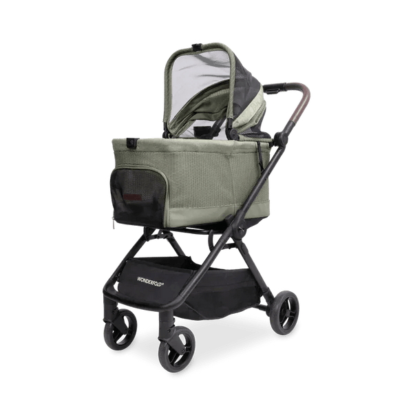 WonderFold P20 Bella Pet Stroller | AutoFold™ Technology-Pet Strollers-WonderFold- Silver Circle Pets