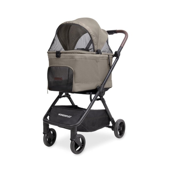WonderFold P20 Bella Pet Stroller | AutoFold™ Technology-Pet Strollers-WonderFold- Silver Circle Pets