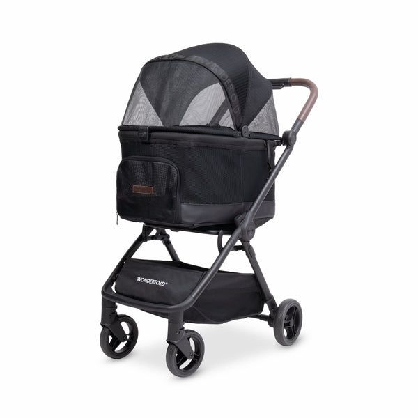 WonderFold P20 Bella Pet Stroller | AutoFold™ Technology-Pet Strollers-WonderFold- Silver Circle Pets