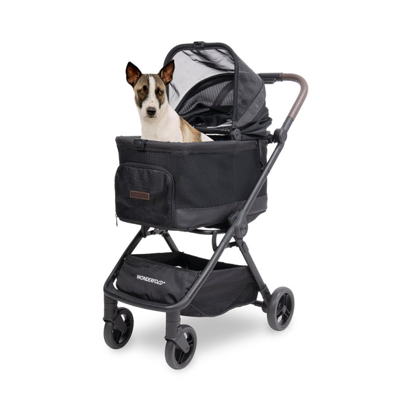 WonderFold P20 Bella Pet Stroller | AutoFold™ Technology-Pet Strollers-WonderFold- Silver Circle Pets