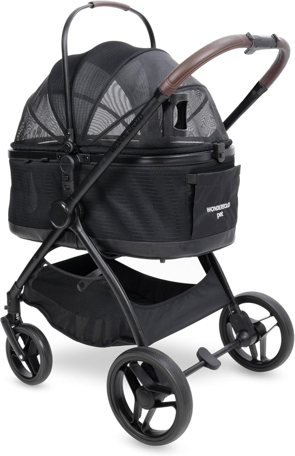 WonderFold P3 3-in-1 Pet Stroller Travel System-Pet Strollers-WonderFold- Silver Circle Pets