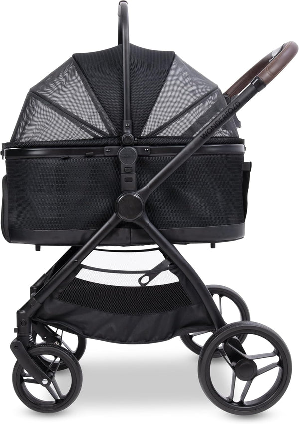 WonderFold P3 3-in-1 Pet Stroller Travel System-Pet Strollers-WonderFold- Silver Circle Pets