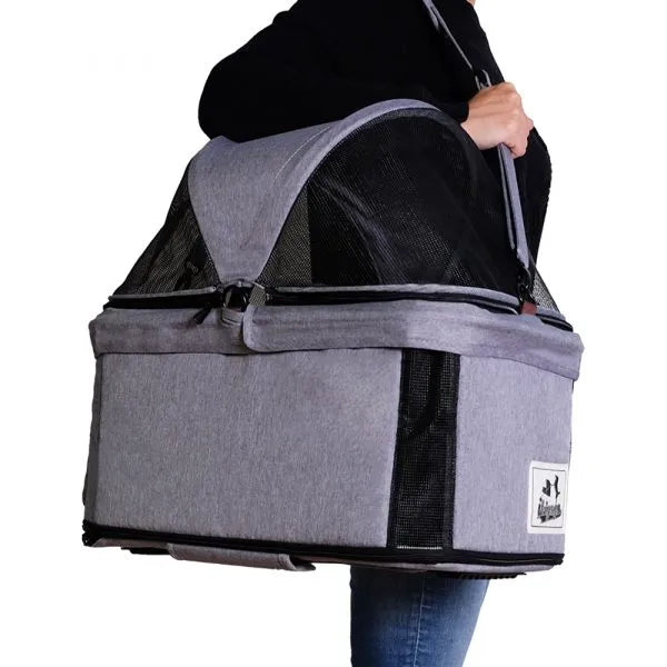 Ibiyaya Travois Tri-fold Pet Stroller & Travel System, Silver Circle Pets, Pet Strollers, Ibiyaya, 